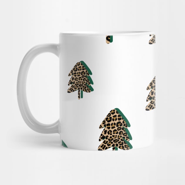 Leopard Print Christmas Tree Pattern by OneThreeSix